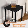 GHIMIGN 10" Wide Square Drink Table with Adjustable Feet -