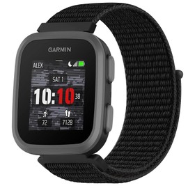 Nylon Band Compatible with Garmin Bounce Watch Bands, Soft Nylon Adjustable Sport Wristband for Garmin Bounce Smartwatch (Pink Sand)