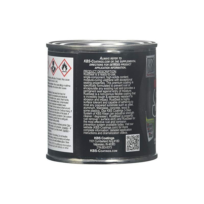 KBS Coatings 4202 Satin Black RustSeal - 8 fl. oz.