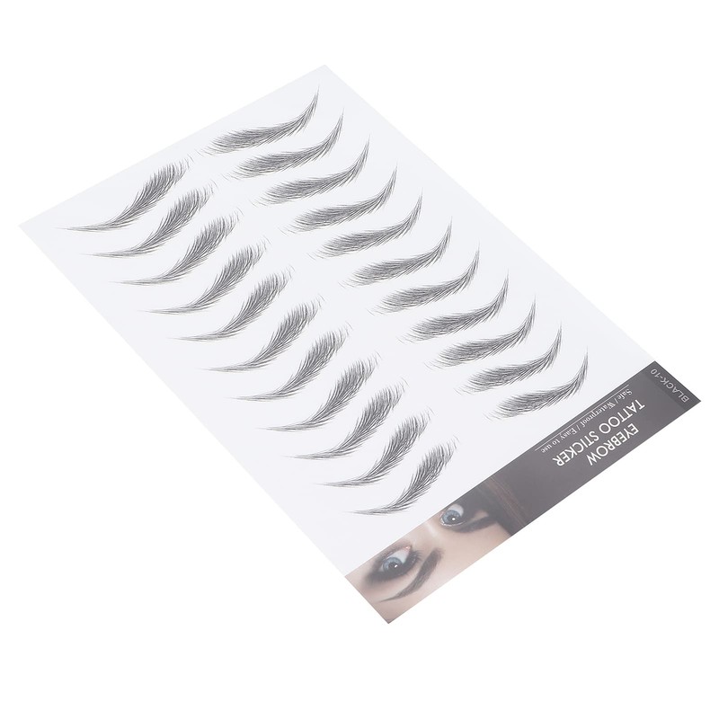6D Eyebrow Tattoo Sticker, Eyebrow Shaping Stencils, Semi-Permanent, Hair-Like, Waterproof