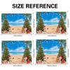 UMURILXY 7x5FT Summer July Christmas Backdrop, Hawaiian Beach Xmas Tree
