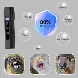 Lancoon Ultrasonic Anti-Bark Device with LED Light, Handheld Anti-Bark Device, Behavior Training, 3 Frequencies, Long Lasting Beeping Button for Dogs, Indoor, Outdoor
