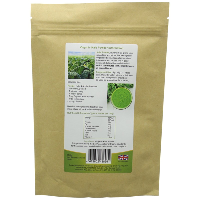 Greens Organic Organic Kale Powder 200 g