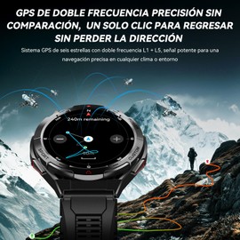 CUBOT Reloj Inteligente GT 1 Smartwatch con GPS, 1.43" HD AMOLED Pantalla, Reloj Inteligente Hombre, 5 ATM IP68/IP69K Impermeable Fitness Watch, 150+ Modos Deportivos
