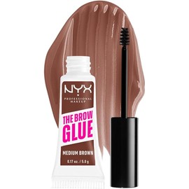 NYX Professional Makeup - The Brow Glue gel de cejas, tono: Med Brown