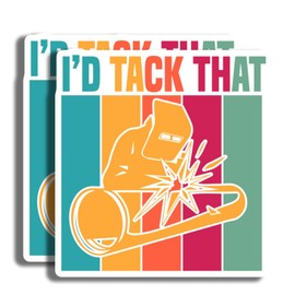 Welding Sticker Id Tack That Funny Welders Gift Decal - Welding Lover Sticker - Cool Welders Sticker - Retro Welding Decal - Durable Decorative Design for Home or Offi - AAS0935