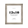 12x10 Silver Ornate Photo Frame With White Mat For 10x8