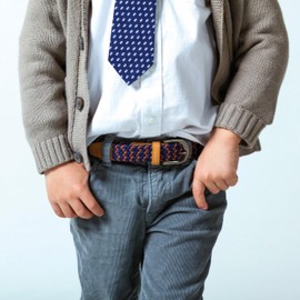 Peppercorn Kids Boys Braided Stretchy Cord Belt - Brown/Black - Age (8-14 Yr)