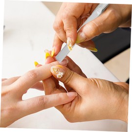 Baluue 5pcs Stainless Steel Rustproof Nail Files for Manicure and Pedicure Double-sided Polishing Tools for Professional Nail Art and Home Use