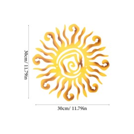 Cabilock Sun Wall Decoration Metal 3D Wall Picture: Hanging Living Room Decoration Figures Wall Object Iron Iron Sculpture Garden Decoration Wall Art for Office Bedroom Wall Decoration Pendant Golden