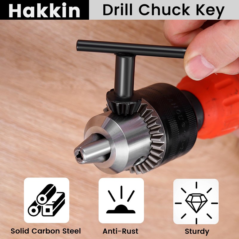 Drill Chuck Key Wrench 3/4" 5/8" 1/2" 3/8" 1/4" Carbon