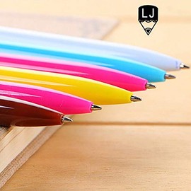 SENRISE 10PCS 0.5mm Cute Ballpoint Pen, Creative Stationery Bullet Type Gel Pen for Writing and Drawing(Blue Rainbow)