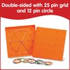 edxeducation Double-Sided Geoboard Set | Set of 6 with Rubber