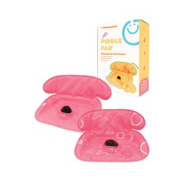 THINK GOOD TOTS Pink Piddle Pad: Waterproof Car Seat Protector for Potty Training Toddlers, Babies - Anti-Slip Backing, Machine Washable, Universal Fit, Stroller (2 Pack)