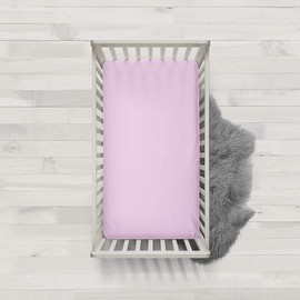 Dudu N Girlie Mini Cot Fitted Sheet 50 x 100 | Space Saver Cot Sheets 100 x 50cm | Hypoallergenic Travel Cot Sheet Breathable Easy Care | Junior Bed sheets (Pack of 2, Blue & Pink)