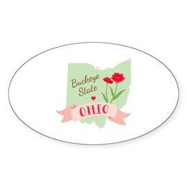 CafePress Buckeye State Sticker Oval Car Bumper Sticker