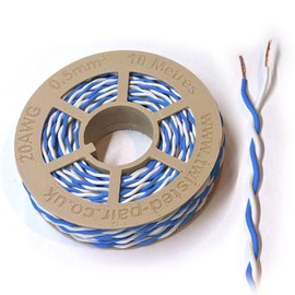 Blue & White Twisted Pair Wire 20 AWG / 0.5mm² 10 Meters CAN Bus Cable