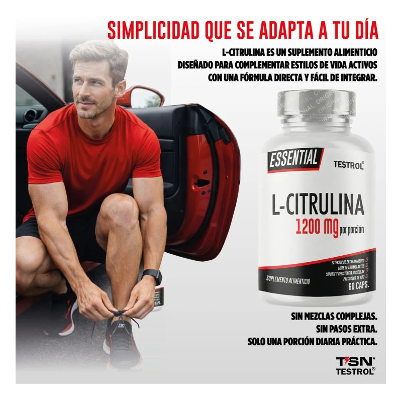 Combo Arginina Essential Citrulina Essential Testrol 60 Cpsulas cu