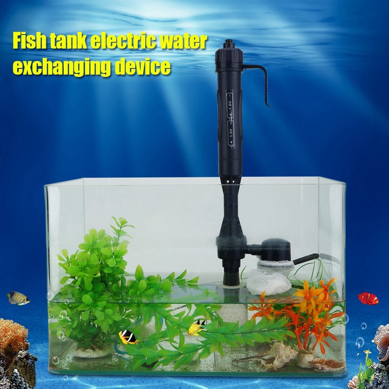 Electric Aquarium Pump Filter Fish Tank Water Cleaning & Changing