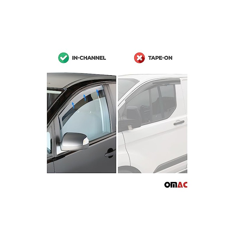 OMAC Wind and Rain Deflector Compatible with Ford Transit 2014-2025