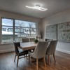 EDISLIVE Modern Dimmable LED Ceiling Light Curved 3 Light 22.5