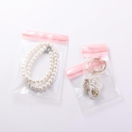 JFYoung PVC Antioxidant Jewelry Storage Pouches Bracelets Necklaces Earrings Rings Storage Bags (PINK, MIXED 1,30)