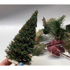 Dechant’s Railroad Express MINIATURE CHRISTMAS TREE | 7” Tall | Doll House | Model Railroad | Crafts | 1:12