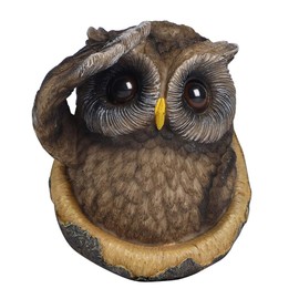 STOBAZA Owl Tree Sculpture Unique Resin Home Decoration for Outdoor Gardens Creative Themed Easter Craft Resistant and Easy to Maintain for Housewarming