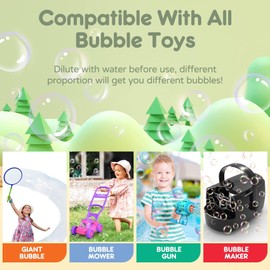 Zerhunt Concentrated Bubble Solution Refill 33.8 OZ: Bubble Solution for Bubble Machine - Bubble Solution Refill for Giant Bubble Wand and Bubble Gun/Blower