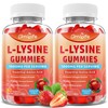 2 Pack L-Lysine 1000mg Gummies, Chewable Lysine Supplement for Adults