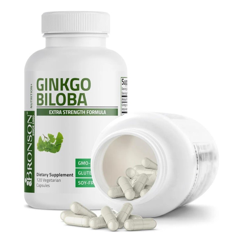 Ginkgo Biloba Bronson 120 Cápsulas Sabor Sin Sabor
