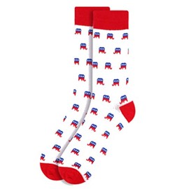 Men's Republican Elephant Political Crew Dress Socks