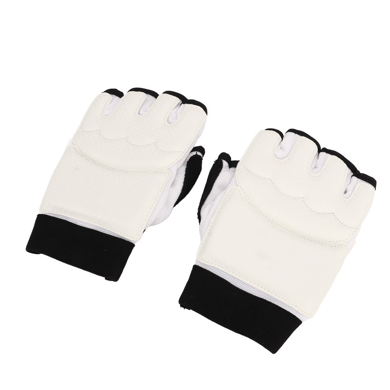 1 Pair Taekwondo Gloves Breathable Elastic Half Finger Kickboxing Boxing