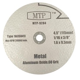 MTP 5X Abrasive Metal Cut Off Dsc AD 4.5" x 3/8" for Rockwell RK3441K Worx RW9283 (Metal Cut Off Disc)