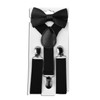 SEVENHEAD Black Child Kids Suspenders Bowtie Set Adjustable Suspender Set