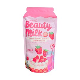 Dear Face Beauty Milk Japanese Collagen STRAWBERRY Drink - 50,000mg Hydrolyzed Collagen, 6.3 Ounce (Pack of 1)