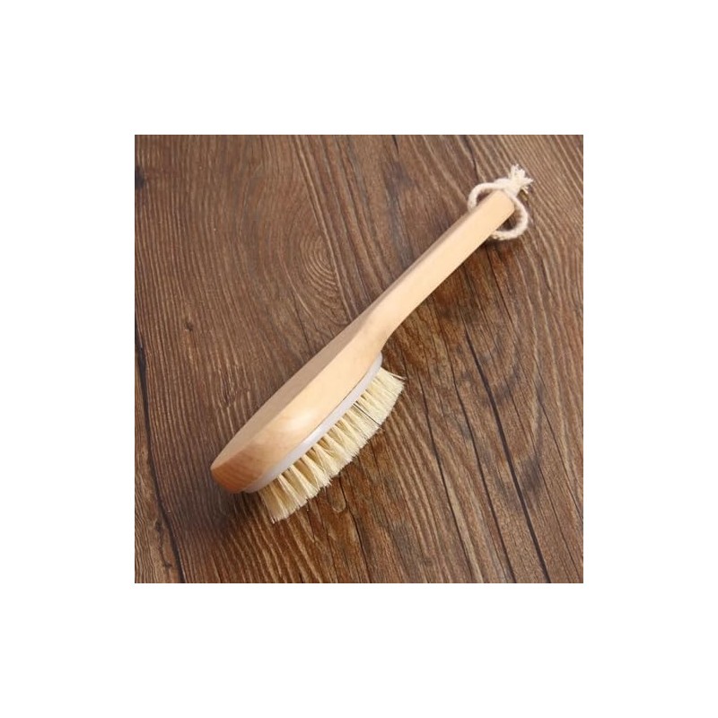 Cepillo Corporal Madera Bambu Natural Cerdas Naturales Resistentes Exfoliacion Masaje