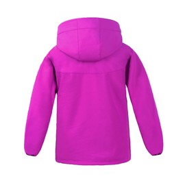 M2C Girls Hooded Waterproof Windbreaker Fleece Lined Softshell Jacket 7-8 Rose