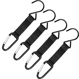 4 Pieces Fence Hooks for Baseball Bag Nylon Safety Buckles Fence Hooks Multifunctional Hanging Buckles Metal Hooks Suitable for Softball Outdoor Sports Equipment Water Cup Backpack