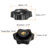 HARFINGTON 12pcs Star Knobs 1/4-20 Female Thread 1.5" (38mm) 6-Point