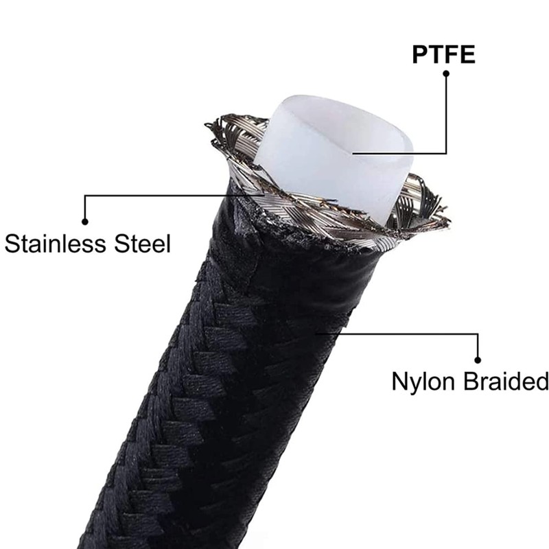 SPELAB 6AN Flexible PTFE Transmission Cooler Hose Lines Fitting, 7FT
