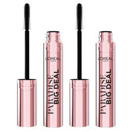 L'Oréal Paris Paradise Big Deal Black Mascara Lash lengthening Volumizing Smudge Proof Intense Look Layerable Buildable Smoothfinity Formula with Cross-Conic Brush - 2 Mascaras