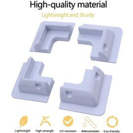 VIVLLEN Solar Panel Mounting Brackets ABS Bracket Kit 4PCS, Drill-Free Widely Used on Roofs of RV, Caravans, Vehicles, Camper Vans, Garages,Sheds, Deck of Boats (White)(4PC)