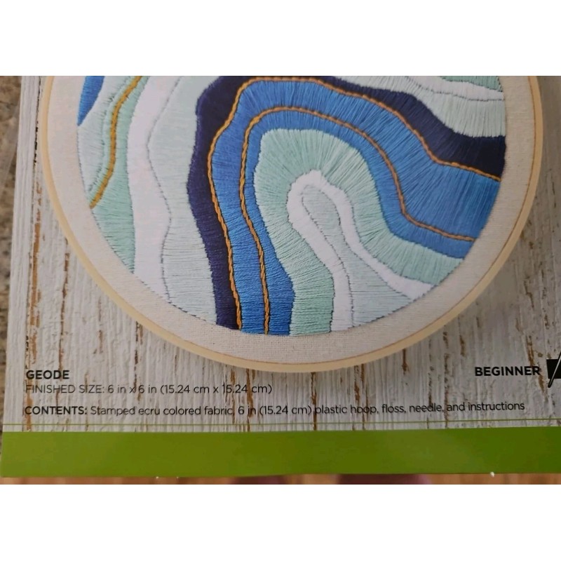 Bucilla Geode Stamped Embroidery Kit with 6 Inch Hoop 49321E