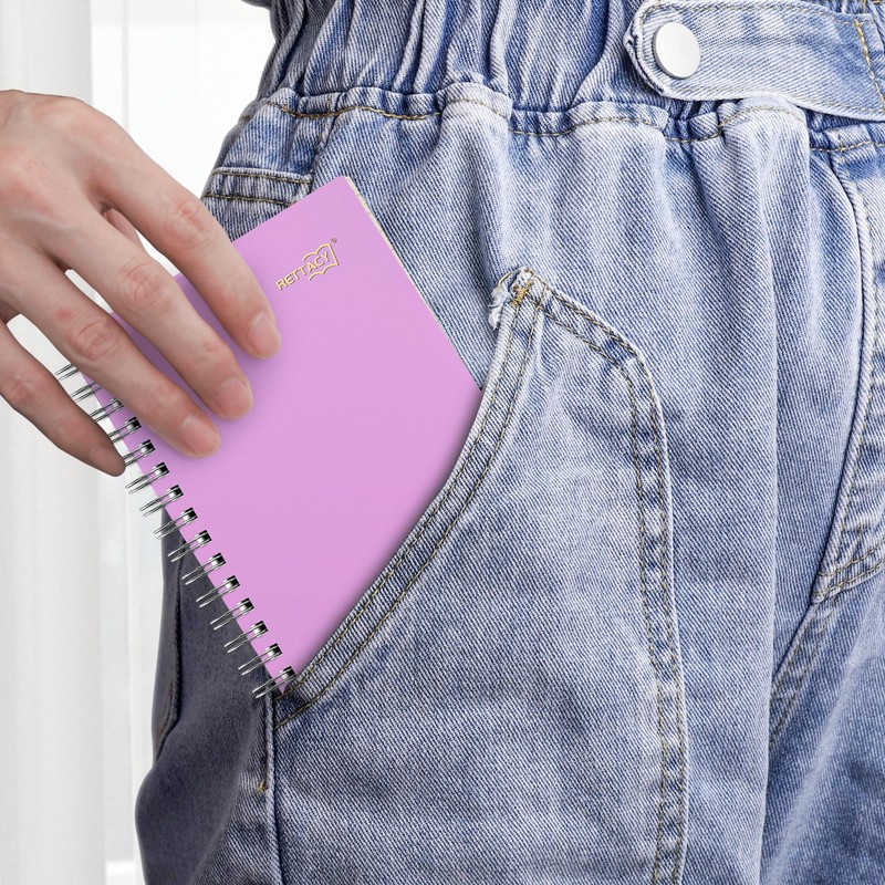 RETTACY Pocket Notebook, Mini Spiral Notebook with 160 Pages, 4.5"