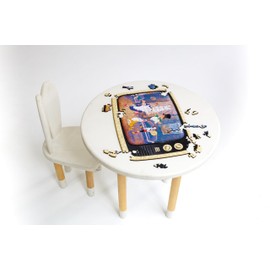 EWA Eco-Wood-Art - SOYUZMULTFILM Puzzle: How The Little Lion and The Turtle Sang A Song - Coloured Classic Wooden Puzzle for Teenagers and Adults, 14+ - 299 Pieces