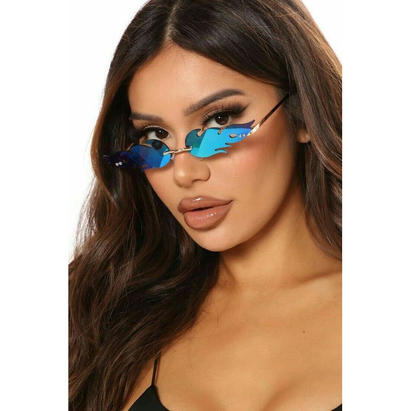 JOVAKIT Gafas de sol Fire Flame para mujeres y hombres,