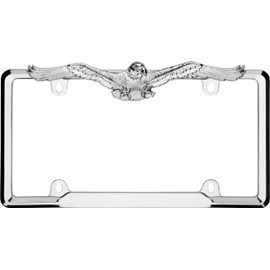Cruiser Accessories 22330 Eagle License Plate Frame, Chrome,1 Frame