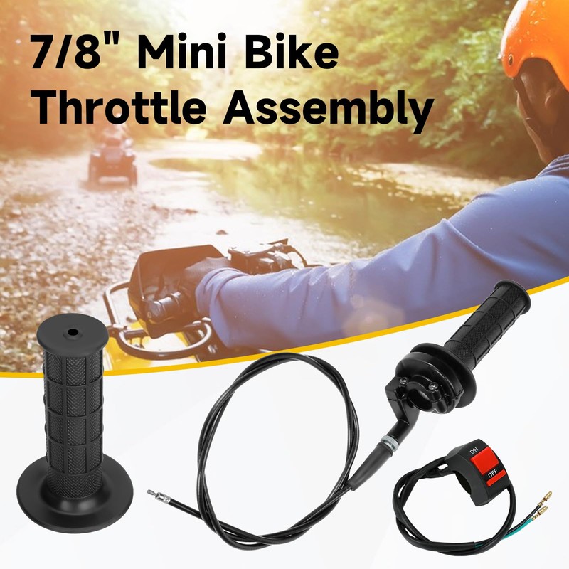 HIAORS 7/8" Mini Bike Throttle Cable Assembly Kit Compatible with