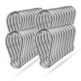 40 Pack M4 Spring Snap Hooks, 304 Stainless Steel Metal Clip Rope Connector Quick Link Clip Key Chain Link Buckle for Hammock Swing Set Outdoor Travel Camping Fishing Hiking (1.57inches(m4)-40pcs)
